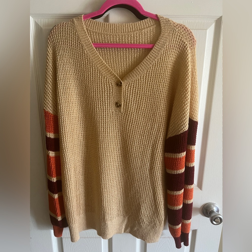 NWOT Oversized Waffle Knit Top